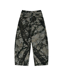 Belt Rivet Oval Pants (Camo)