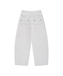 Belt Rivet Oval Pants (Off White)