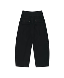 Belt Rivet Oval Pants (Black)