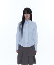 Slim Corset Shirt (Blue)