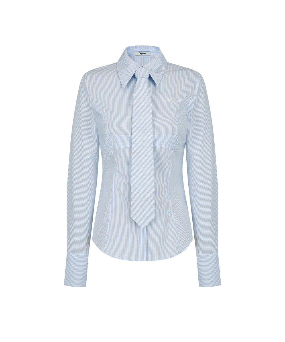 Slim Corset Shirt (Blue)