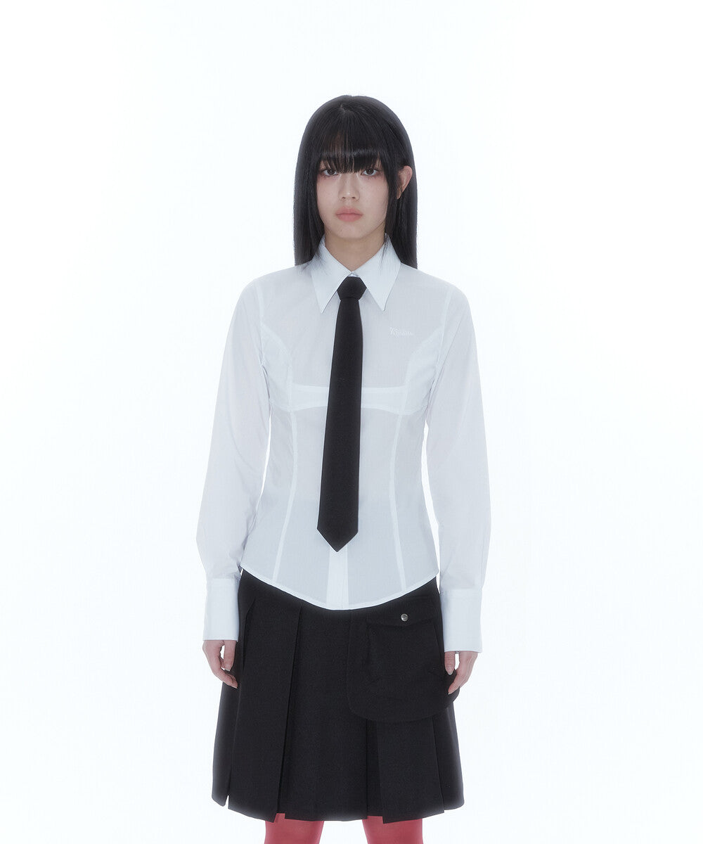 Slim Corset Shirt (White)