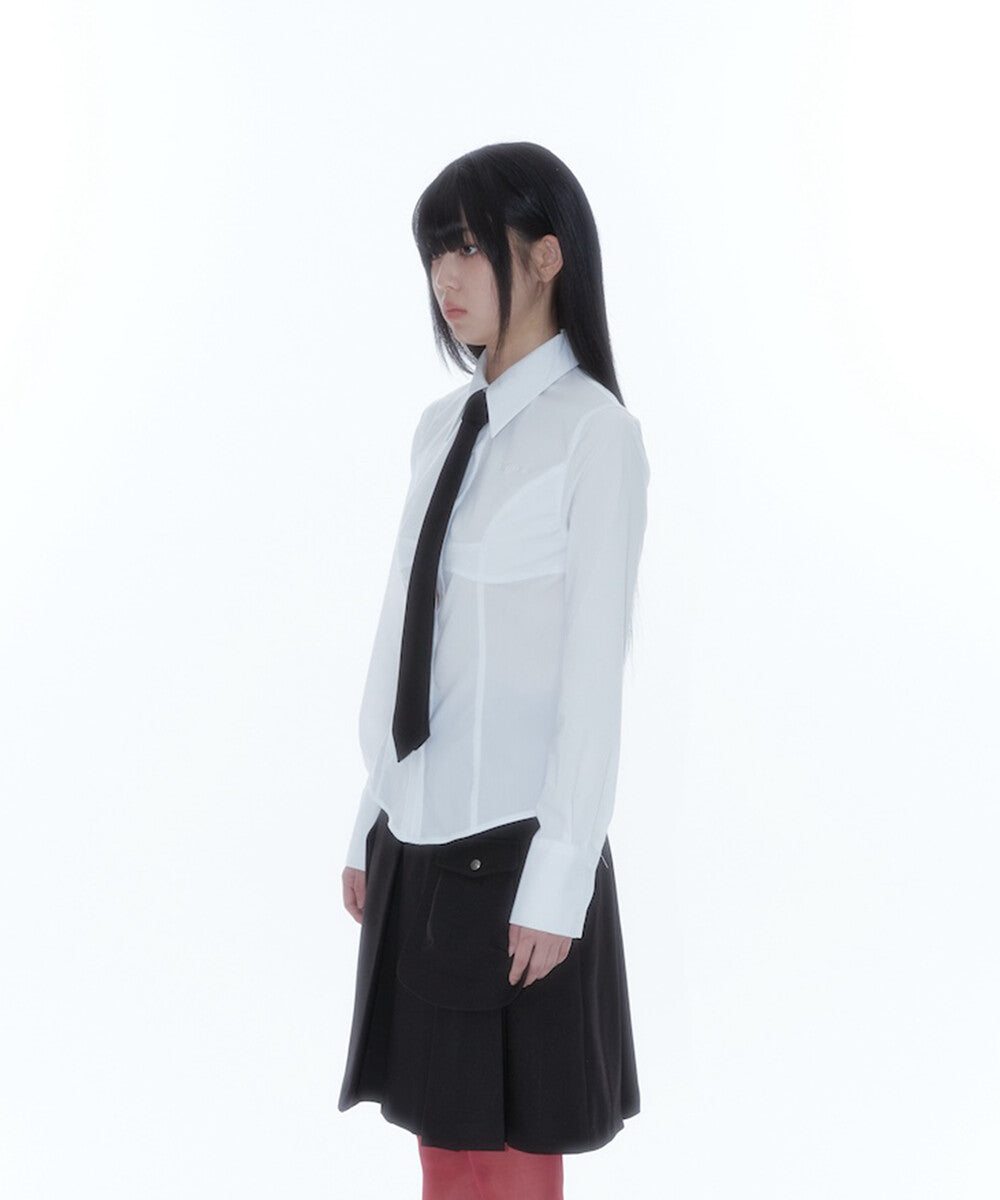 Slim Corset Shirt (White)