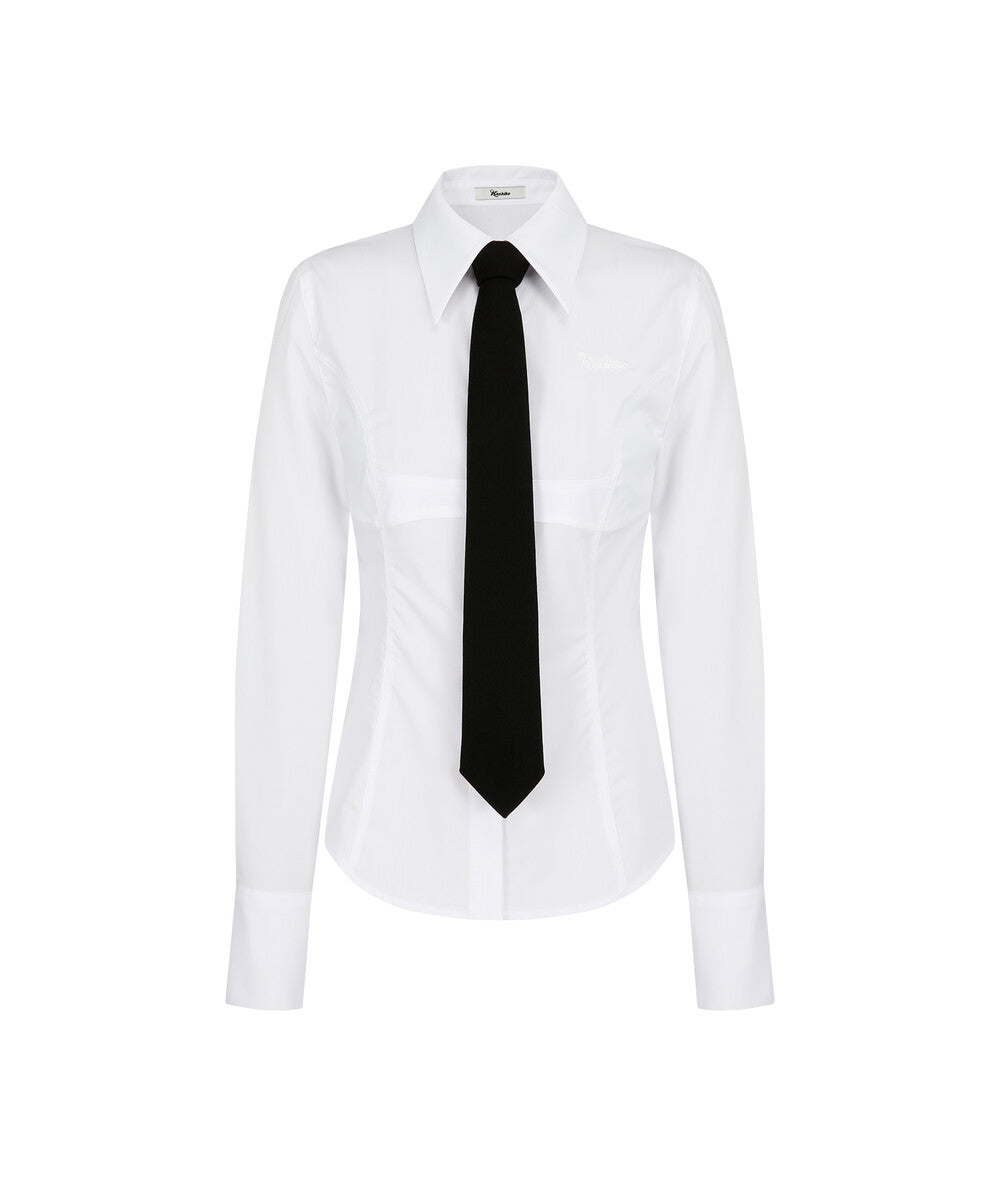 Slim Corset Shirt (White)