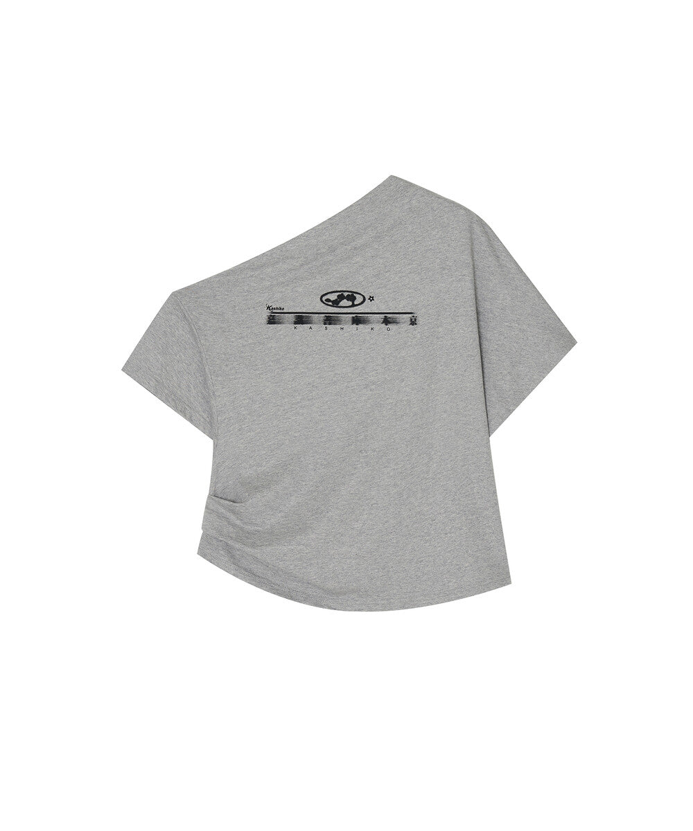 Zen One Shoulder Top (Gray)