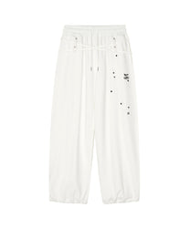 Zenu Belt Sweat Pants (White)