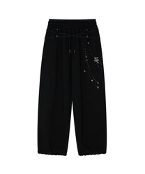 Zenu Belt Sweat Pants (Black)