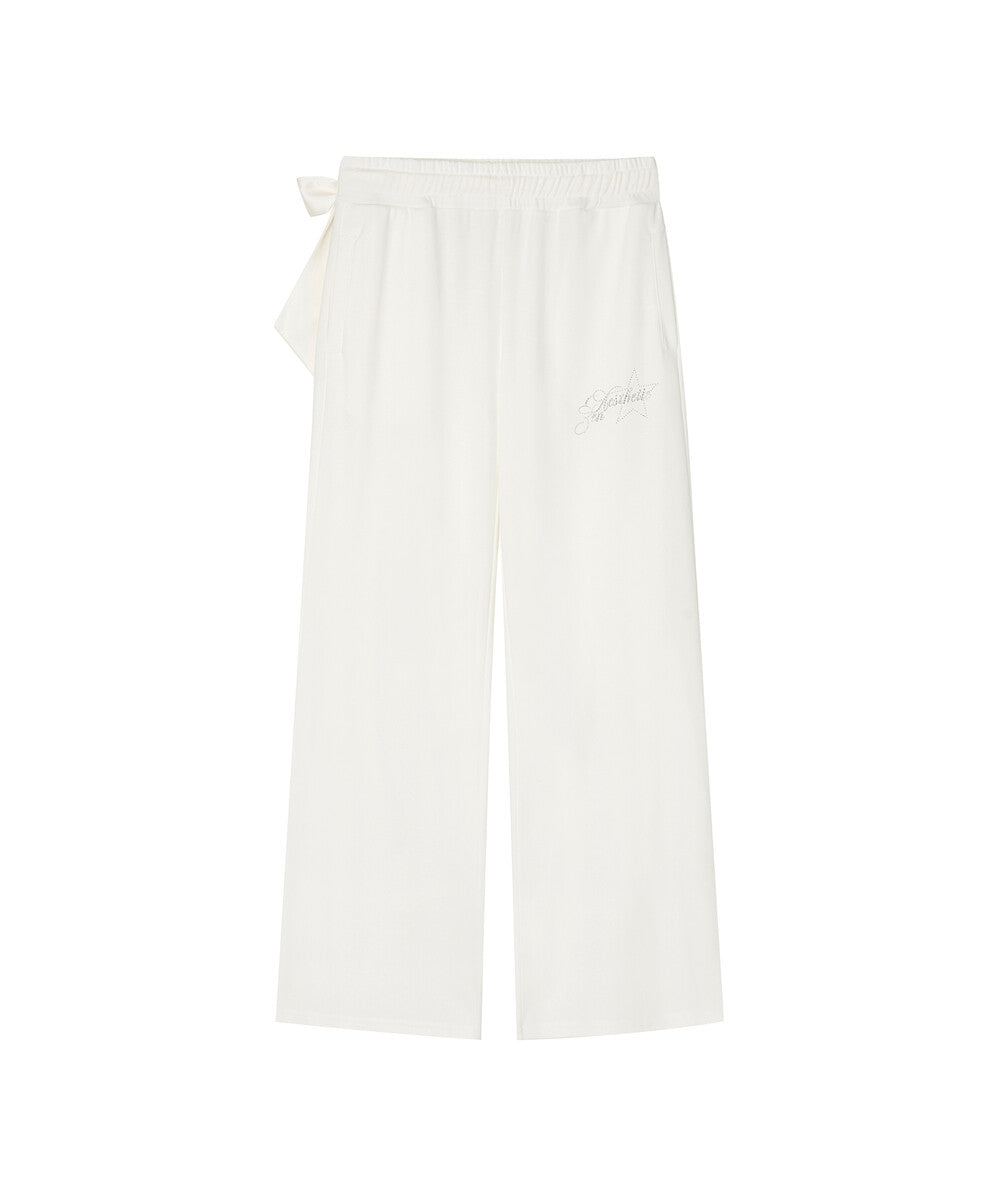 Scarf Sweat Pants (White)