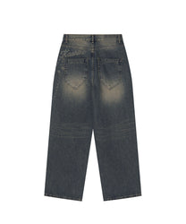 Chain Wide Denim Pants (Rusty Blue)
