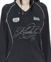 Waffle Rugby Tee Charcoal