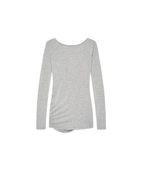 Drape Asymmetric Long Sleeve Gray