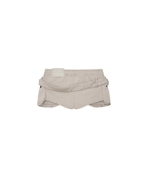 Belted Pocket Shorts Gray