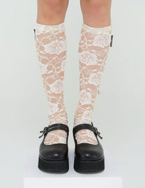 ROSE LACE LONG SOCKS