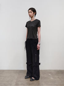Textured Ruffled Comfy Pants