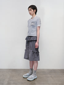Ruffled Stripe Pocket Pants