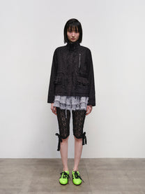 String Trimmed Lace Jacket
