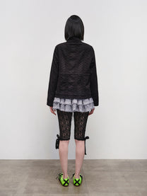 String Trimmed Lace Jacket