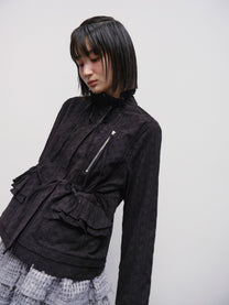 String Trimmed Lace Jacket